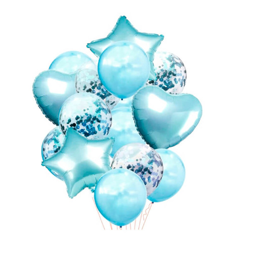 Bouquet De 14 Globos Celeste