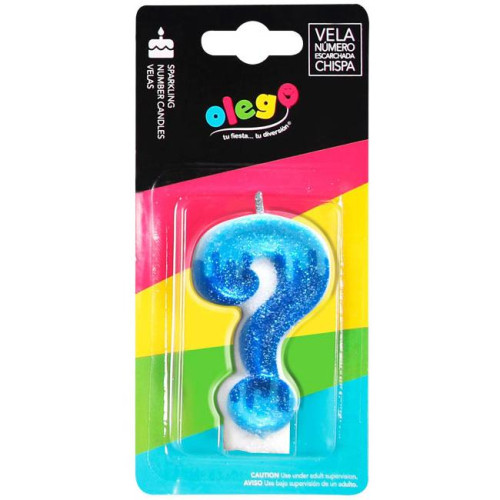 Velas numero escarchada chispa celeste