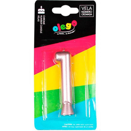 Velas número cromada Rosado Gold