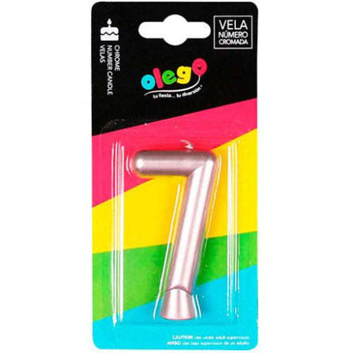 Velas número cromada Rosado Gold