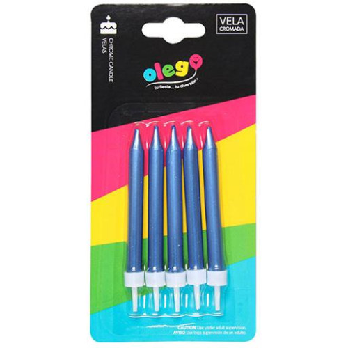Velas Decorativa Cromada x5