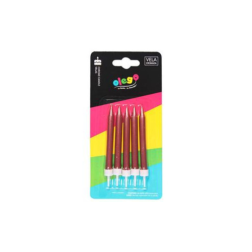 Velas Decorativa Cromada x5