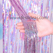 Cortina Decorativa Foil Rosado