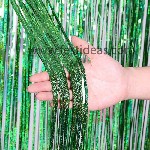 Cortina Decorativa Foil Verde