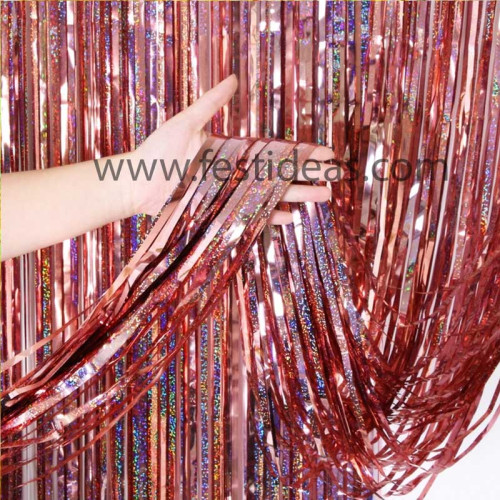 Cortina Metalica Rosado Oro