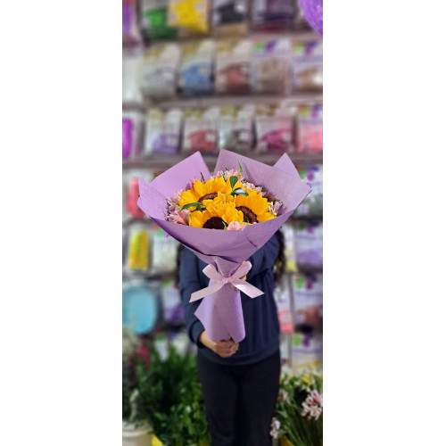 Ramo De 3 Girasoles