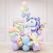 Decoración de Globos Unicornio con Número