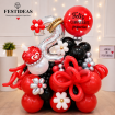 Decoración Infantil de Globos Rojo y Negro